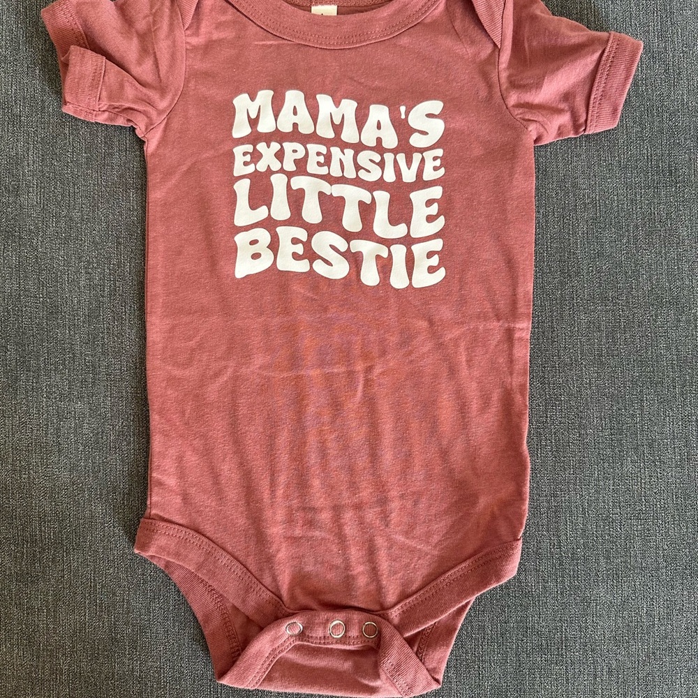 Bella Canvas Mauve Bodysuit - Mama's Expensive Little Bestie
